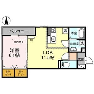 1LDK 間取り図