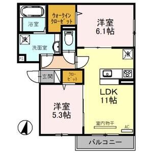 2LDK 間取り図