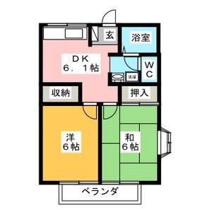2DK 間取り図