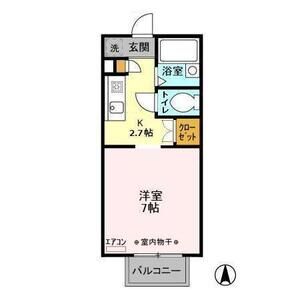 1K 間取り図