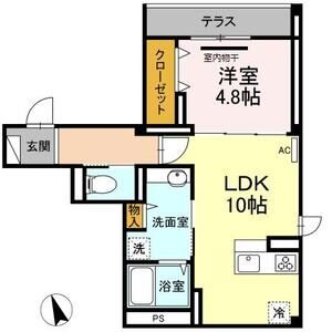 1LDK 間取り図