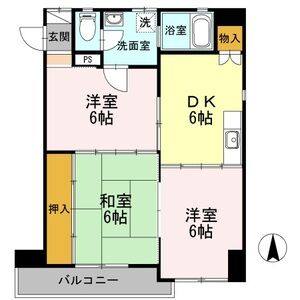 3DK 間取り図