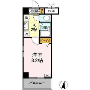 1K 間取り図