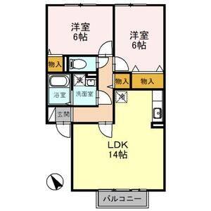 2LDK 間取り図