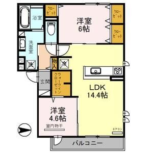 2LDK 間取り図