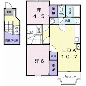 2LDK 間取り図
