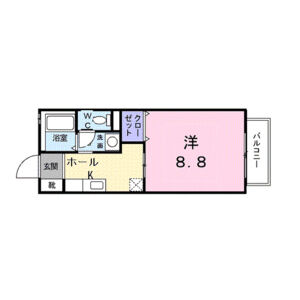 1K 間取り図