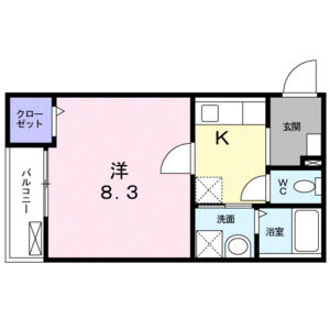 1K 間取り図