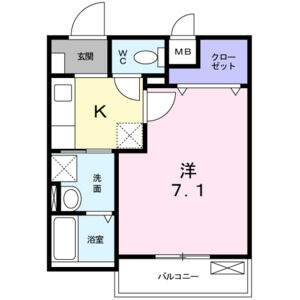 1K 間取り図