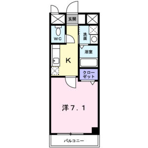 1K 間取り図