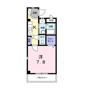 1K 間取り図
