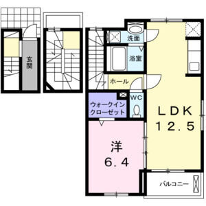 1LDK 間取り図
