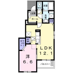 1LDK 間取り図
