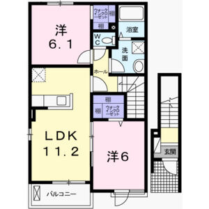 2LDK 間取り図