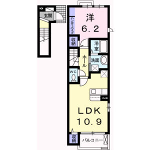1LDK 間取り図