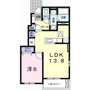 1LDK 間取り図