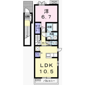 1LDK 間取り図