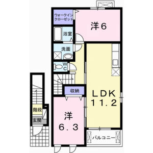 2LDK 間取り図