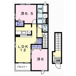 2LDK 間取り図