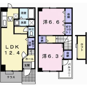 2LDK 間取り図