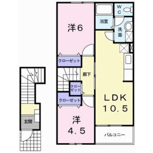 2LDK 間取り図