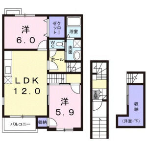 2LDK 間取り図