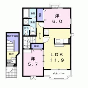 2LDK 間取り図