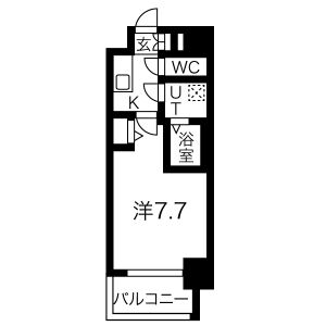 1K 間取り図