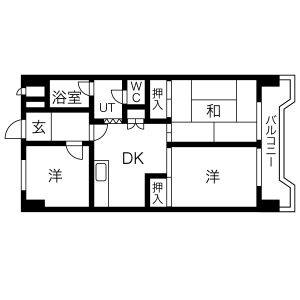 3DK 間取り図