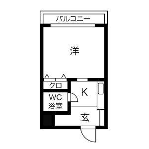 ワンルーム 間取り図
