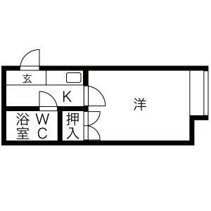 ワンルーム 間取り図