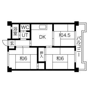 3DK 間取り図