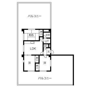 2LDK 間取り図