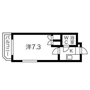 1K 間取り図