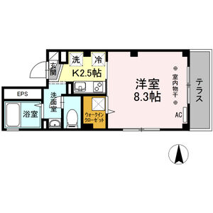 1K 間取り図