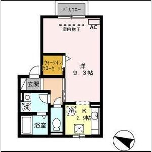 1K 間取り図