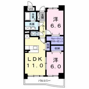 2LDK 間取り図