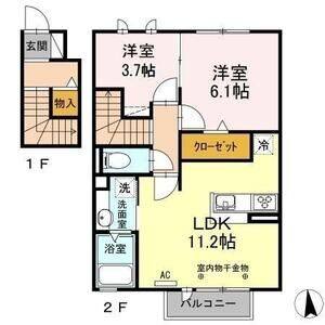 2LDK 間取り図