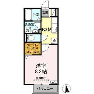 1K 間取り図