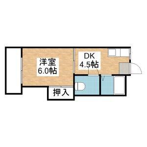 1DK 間取り図