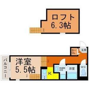 1K 間取り図