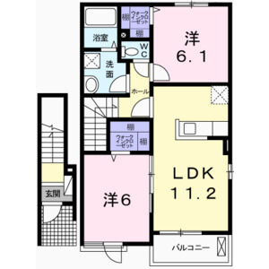 2LDK 間取り図