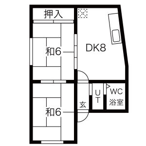 2DK 間取り図