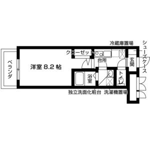 1K 間取り図
