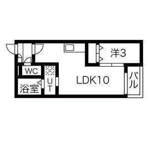 1LDK 間取り図