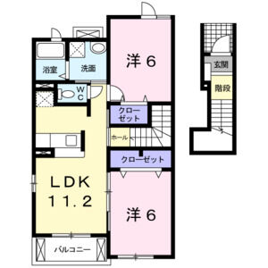 2LDK 間取り図