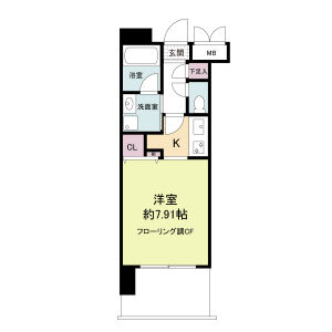 1K 間取り図