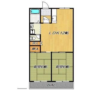 2LDK 間取り図