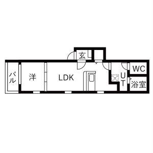 1LDK 間取り図