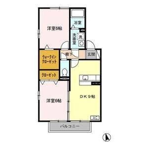 2DK 間取り図